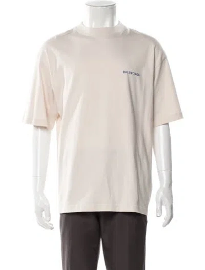 Pre-owned Balenciaga 2021 Logo T-shirt W/ Tags In Neutral