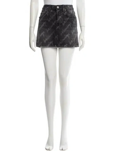 Pre-owned Balenciaga 2021 Mini Skirt In Black