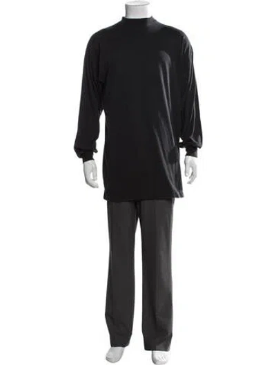 Pre-owned Balenciaga 2021 Mock Neck T-shirt In Black