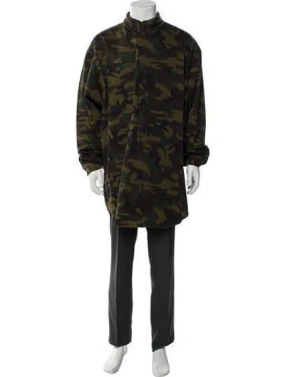 Pre-owned Balenciaga 2021 Printed Parka In Green