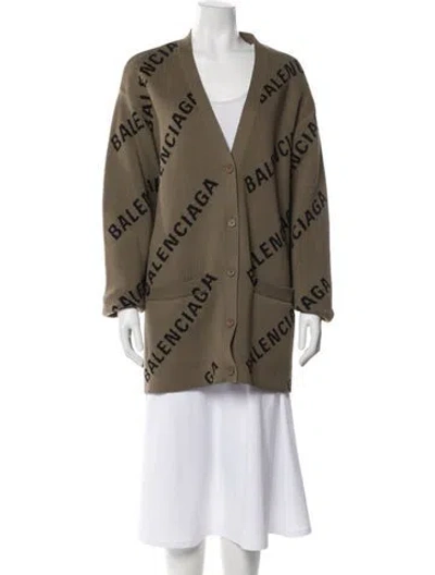 Pre-owned Balenciaga 2021 Printed Sweater In Brown