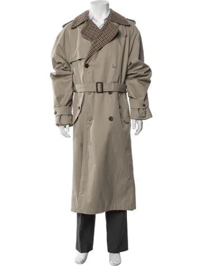 Pre-owned Balenciaga 2021 Reversible Trench Coat In Neutral