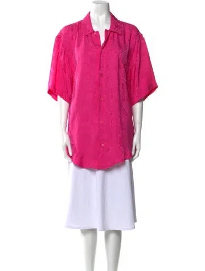 Pre-owned Balenciaga 2021 Short Sleeve Tunic In Pink