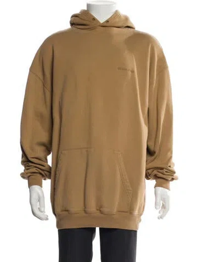 Pre-owned Balenciaga 2021 Signature Logo Hoodie In Neutral