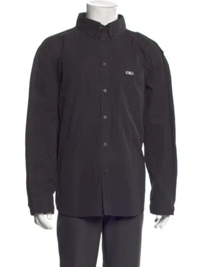 Pre-owned Balenciaga 2021 Signature Logo Shirt In Black