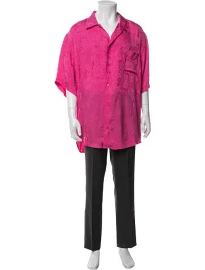 Pre-owned Balenciaga 2021 Signature Logo Shirt In Pink