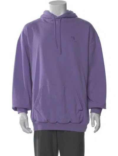 Pre-owned Balenciaga 2021 Sporty B Logo Hoodie In Purple