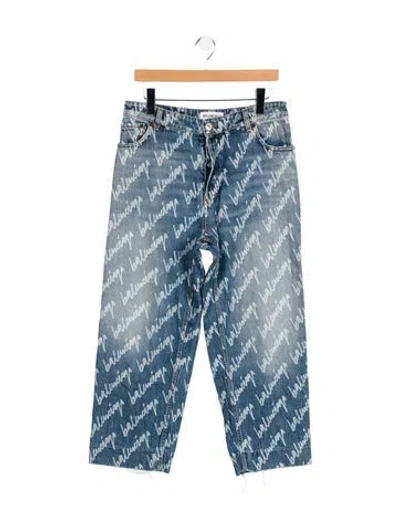 Pre-owned Balenciaga 2021 Straight Leg Jeans In Blue