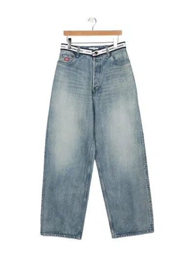 Pre-owned Balenciaga 2021 Straight-leg Jeans In Blue