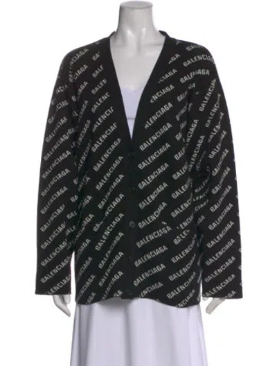 Pre-owned Balenciaga 2021 Striped Sweater In Black
