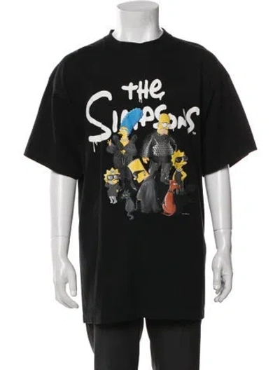 Pre-owned Balenciaga 2021 The Simpsons T-shirt In Black
