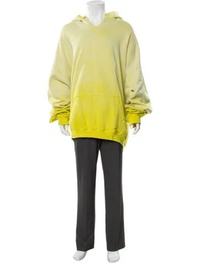 Pre-owned Balenciaga 2021 Tie-dye Print Hoodie In Yellow