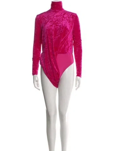 Pre-owned Balenciaga 2021 Velour Bodysuit W/ Tags In Pink