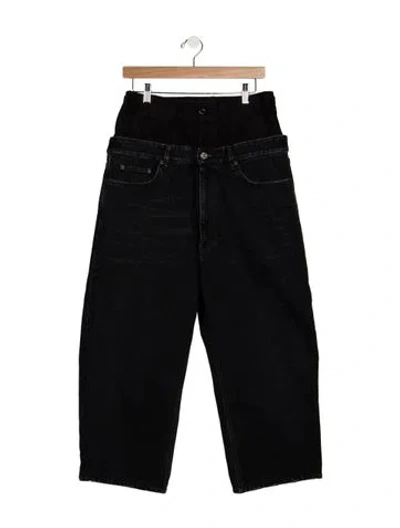 Pre-owned Balenciaga 2021 Wide Leg Jeans In Black