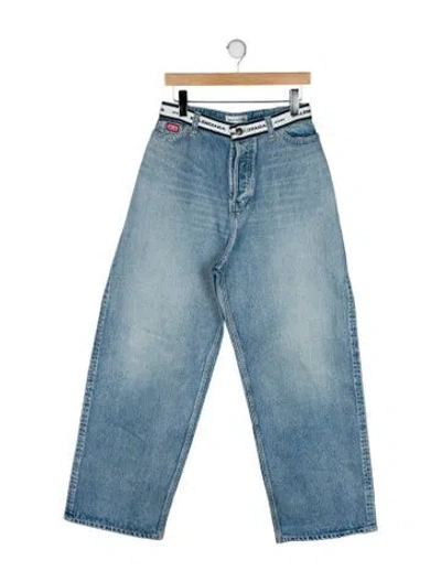 Pre-owned Balenciaga 2021 Wide Leg Jeans In Blue