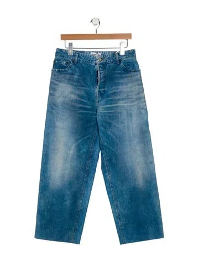 Pre-owned Balenciaga 2021 Wide Leg Jeans In Blue