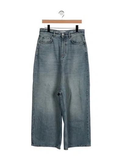 Pre-owned Balenciaga 2021 Wide Leg Jeans In Blue