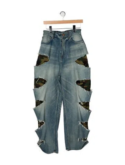 Pre-owned Balenciaga 2021 Wide Leg Jeans W/ Tags In Green