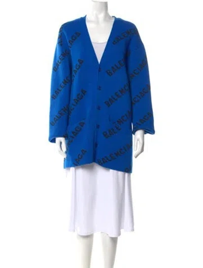 Pre-owned Balenciaga 2021 Wool Sweater In Blue