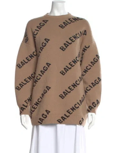 Pre-owned Balenciaga 2021 Wool Sweater In Brown
