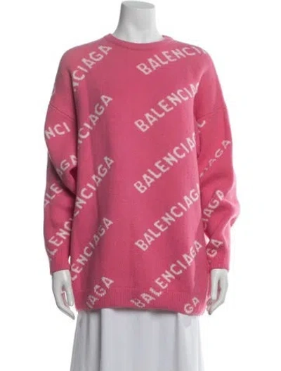 Pre-owned Balenciaga 2021 Wool Sweater In Pink