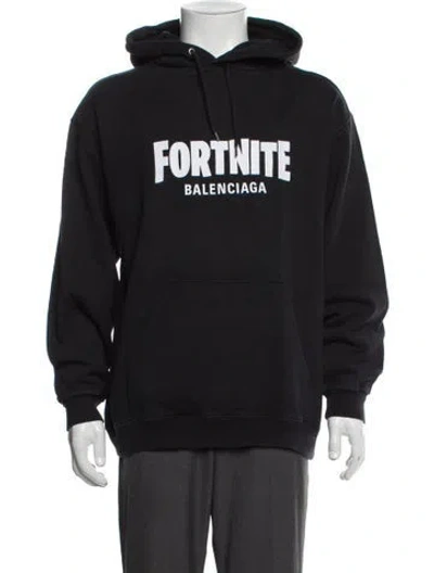 Pre-owned Balenciaga 2021 X Fortnite Hoodie In Black