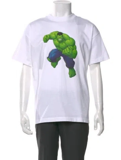 Pre-owned Balenciaga 2021 X Marvel "hulk" T-shirt In White