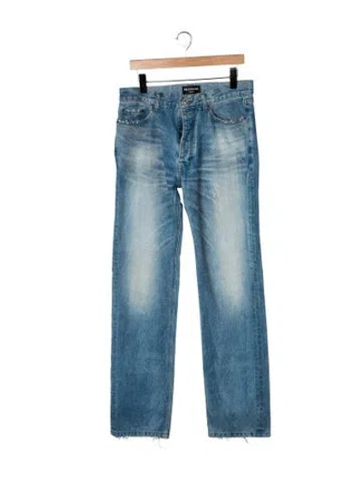 Pre-owned Balenciaga 2021-2022 Straight Leg Jeans In Blue