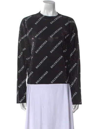 Pre-owned Balenciaga 2022 'all Over' Blouse W/ Tags In Black