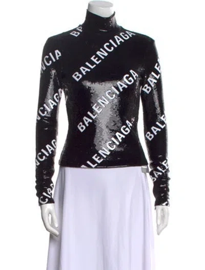 Pre-owned Balenciaga 2022 All Over Logo Sweatshirt W/ Tags In Black