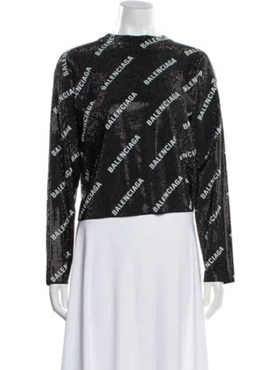 Pre-owned Balenciaga 2022 'all Over' Sweater W/ Tags In Black