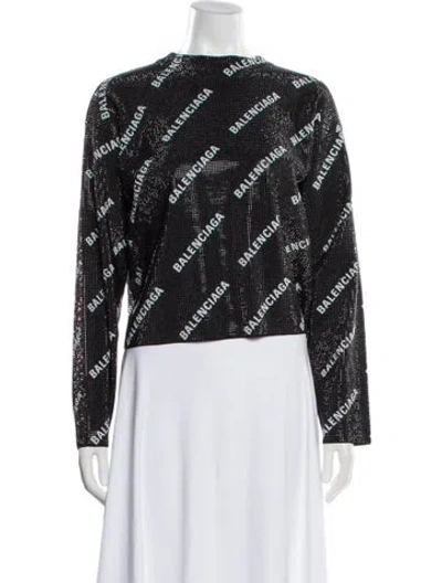 Pre-owned Balenciaga 2022 'all Over' Sweater W/ Tags In Black