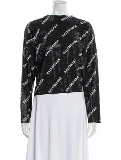 Pre-owned Balenciaga 2022 'all Over' Sweater W/ Tags In Black
