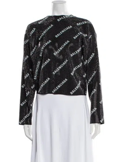Pre-owned Balenciaga 2022 'all Over' Sweater W/ Tags In Black