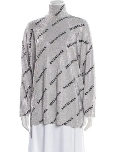 Pre-owned Balenciaga 2022 'all Over' Sweater W/ Tags In Gray