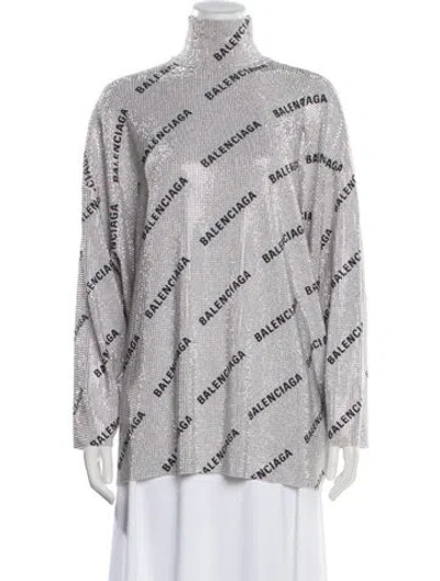 Pre-owned Balenciaga 2022 'all Over' Sweater W/ Tags In Gray