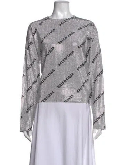 Pre-owned Balenciaga 2022 'all Over' Sweater W/ Tags In Grey