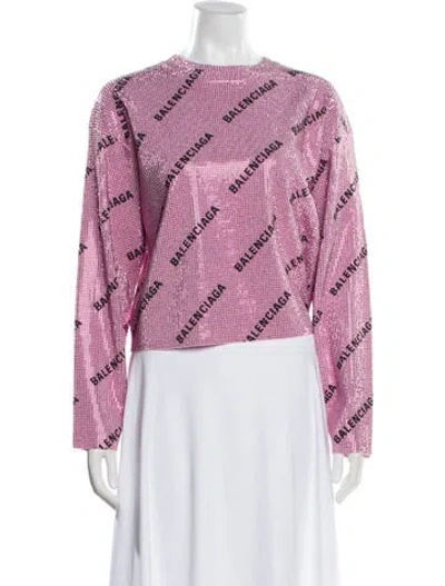 Pre-owned Balenciaga 2022 'all Over' Sweater W/ Tags In Pink