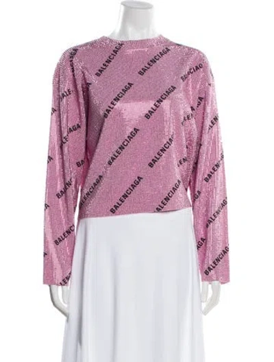 Pre-owned Balenciaga 2022 'all Over' Sweater W/ Tags In Pink