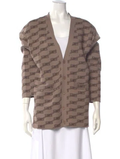 Pre-owned Balenciaga 2022 Bb Monogram Sweater W/ Tags In Brown