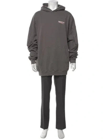 Pre-owned Balenciaga 2022 Campaign Hoodie In Gray