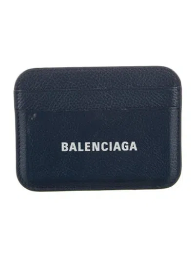 Pre-owned Balenciaga 2022 Cash Card Holder In Blue