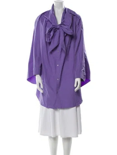 Pre-owned Balenciaga 2022 Cowl Neck Tunic In Purple