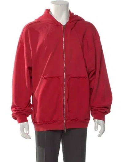 Pre-owned Balenciaga 2022 Crew Neck Hoodie In Red