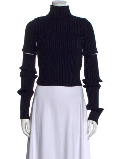Pre-owned Balenciaga 2022 Cut Out Sweater In Black