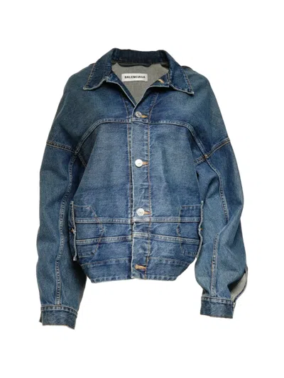 Pre-owned Balenciaga 2022 Denim Jacket In Blue