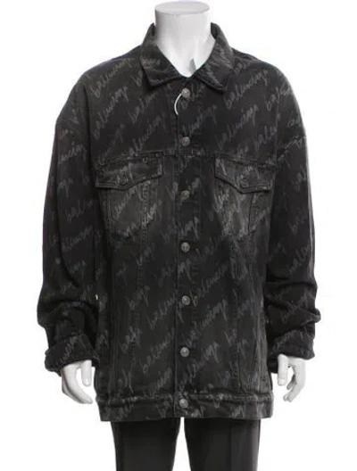 Pre-owned Balenciaga 2022 Denim Jacket W/ Tags In Black
