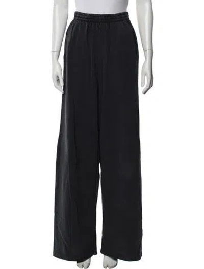 Pre-owned Balenciaga 2022 Embroidered Accent Sweatpants In Grey
