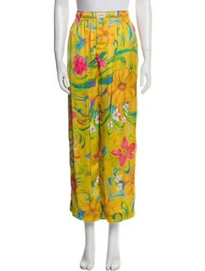 Pre-owned Balenciaga 2022 Floral Print Pajamas In Yellow