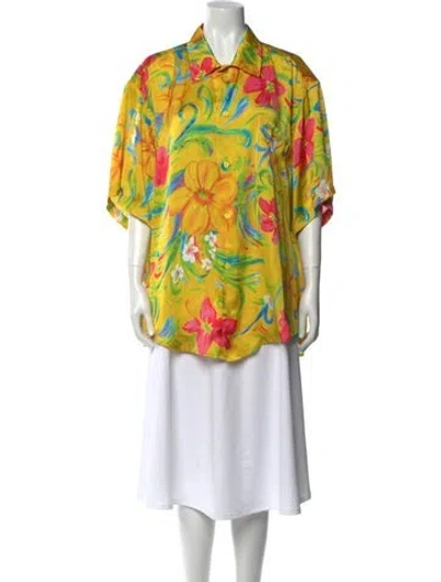 Pre-owned Balenciaga 2022 Floral Tunic In Yellow